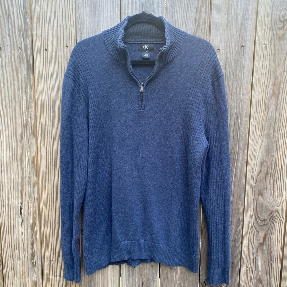 Calvin Klein Quarter Zip Pullover Sweater Sz large